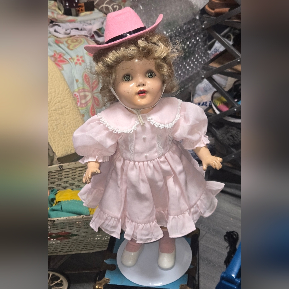 1930s Composition Doll W/ Tin Eyes